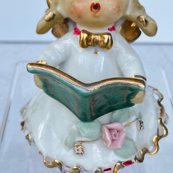 Geo Z Lefton Christmas Angel Choir Girl with Puppy Bell - Picture 3 of 13